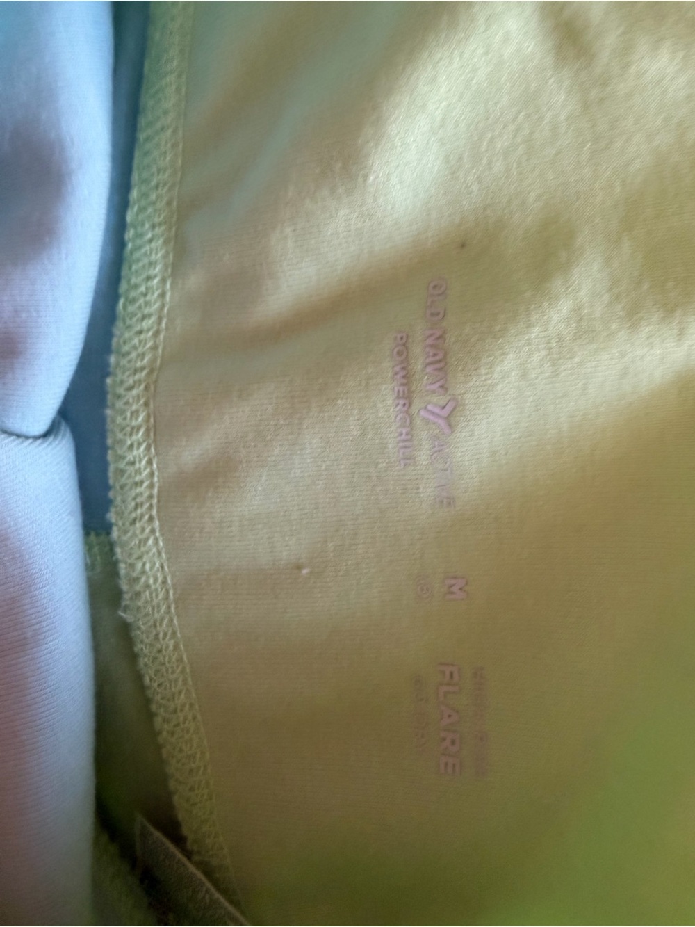 Old Navy Light Yellow Stretch Sports Bra